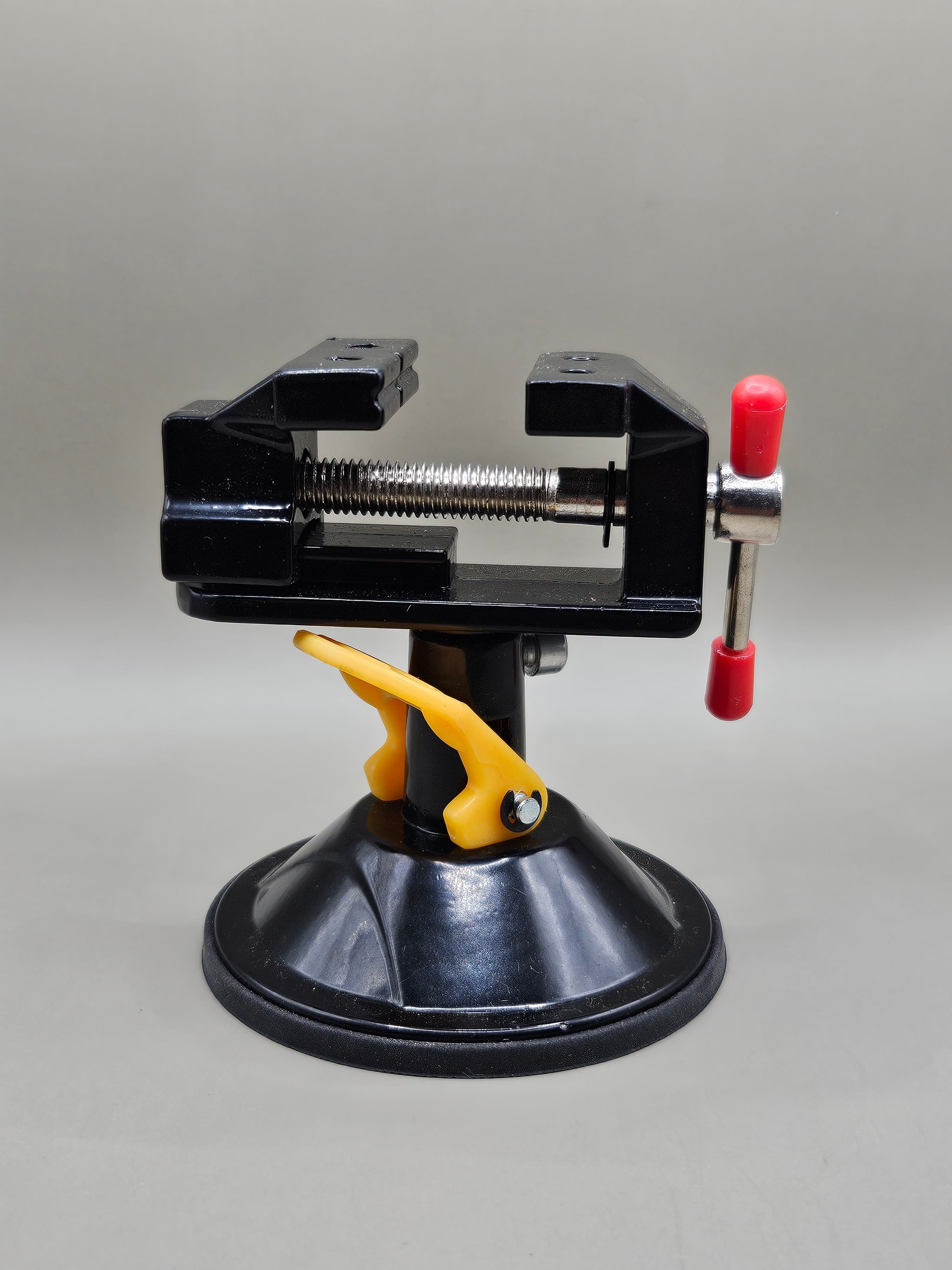 Mini Bench Vise with Suction Cup Base & 360° Swivel — Hobby/Craft/Jewelry Tool