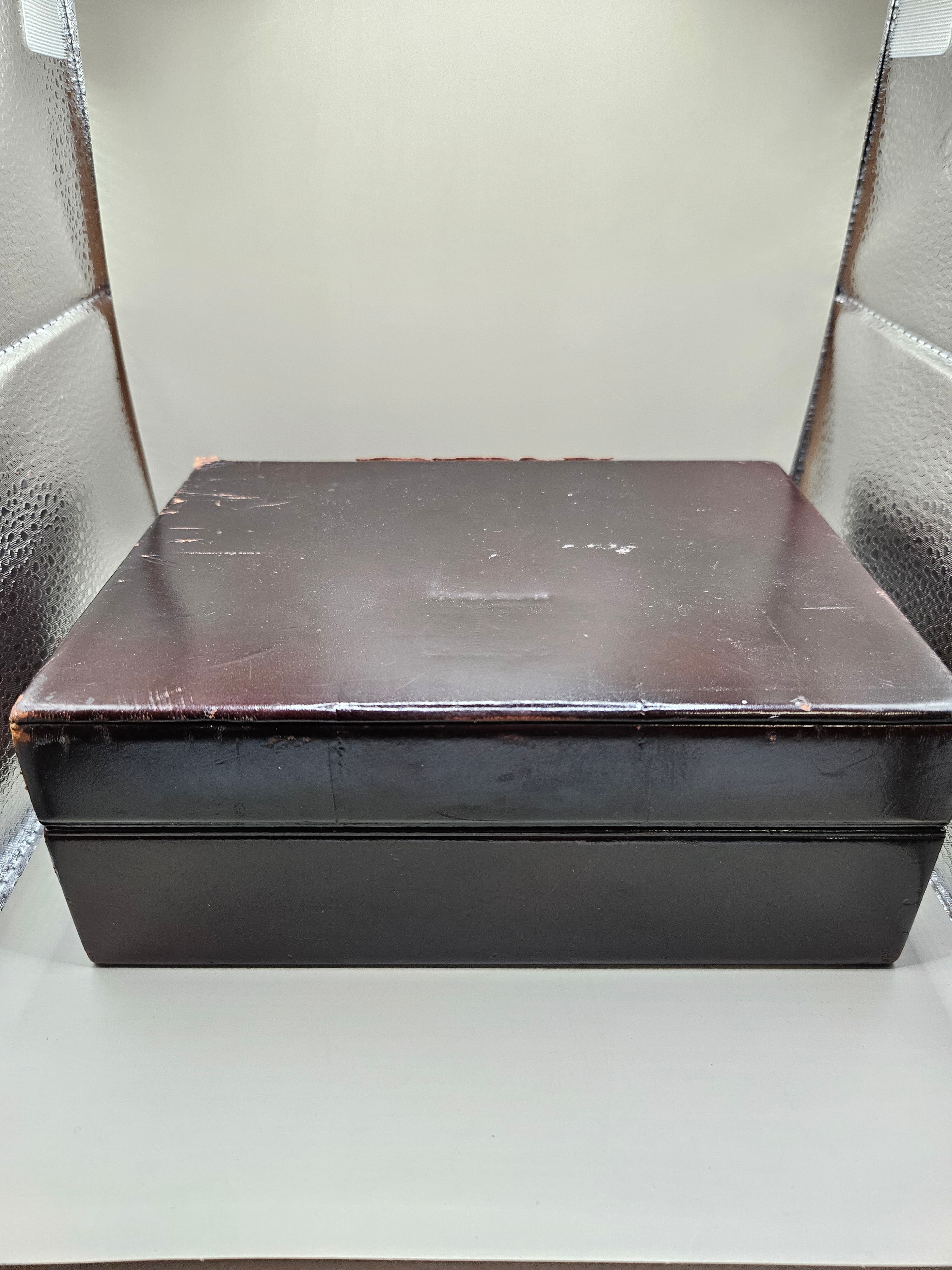 Vintage Rolex Genève Wooden Watch Presentation Box – Brown Collector Display Case