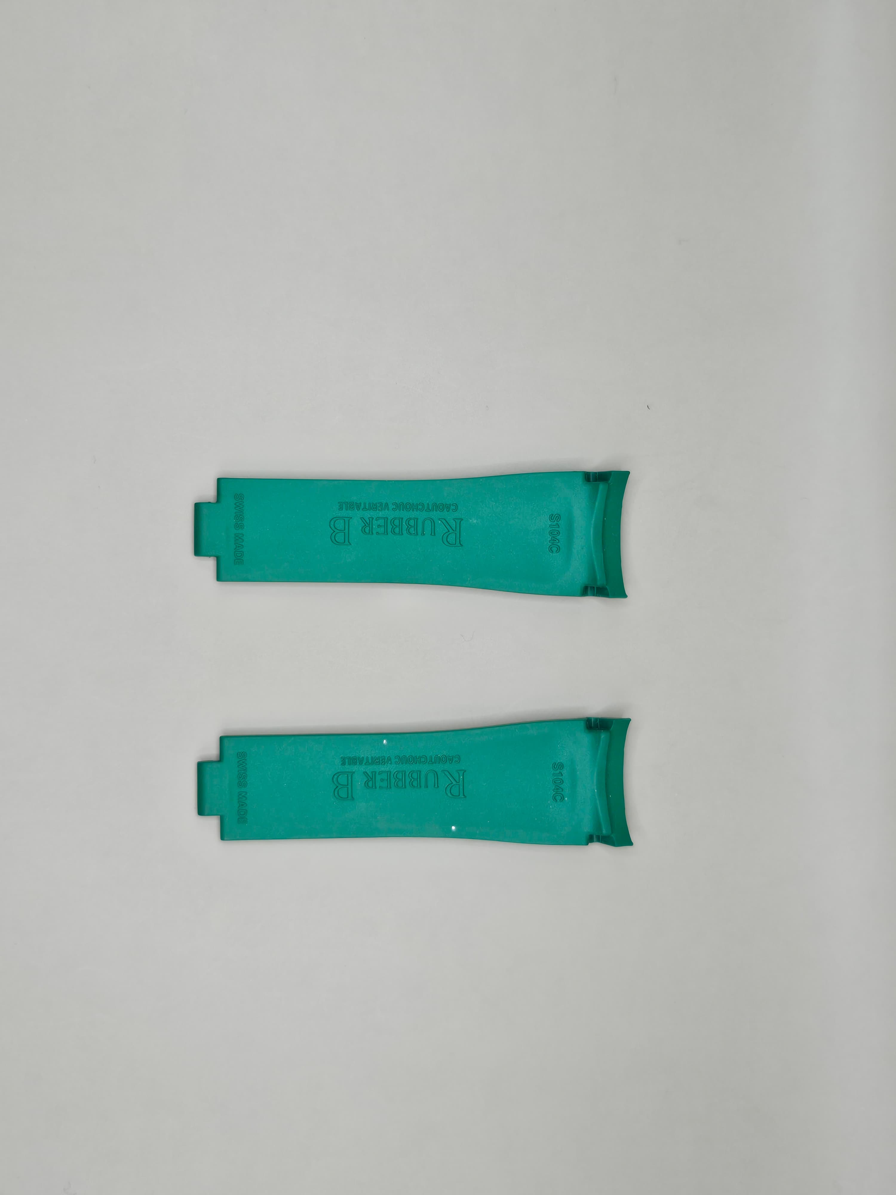 Green Rubber Watch Strap Set 20mm / 17mm – Integrated Luxury Sport Style Strap