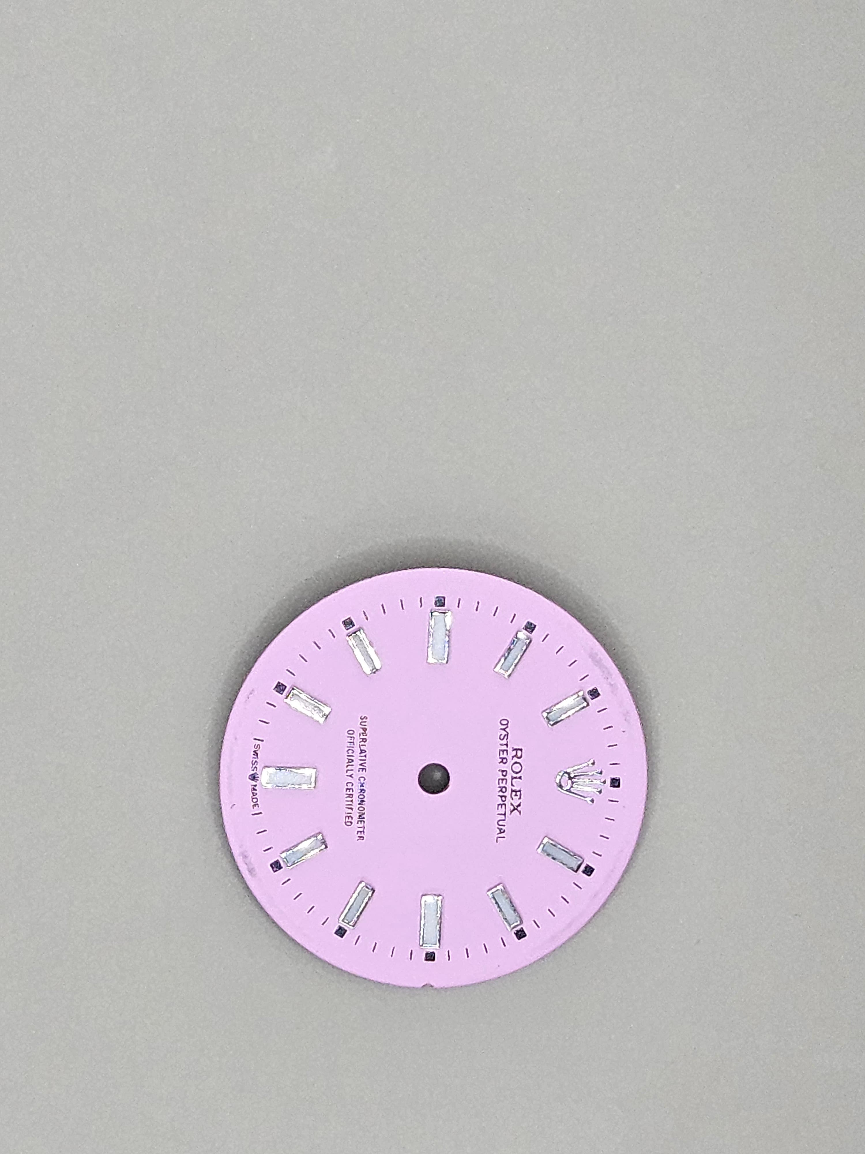 Pink Oyster Perpetual Style Watch Dial – Custom Replacement Dial