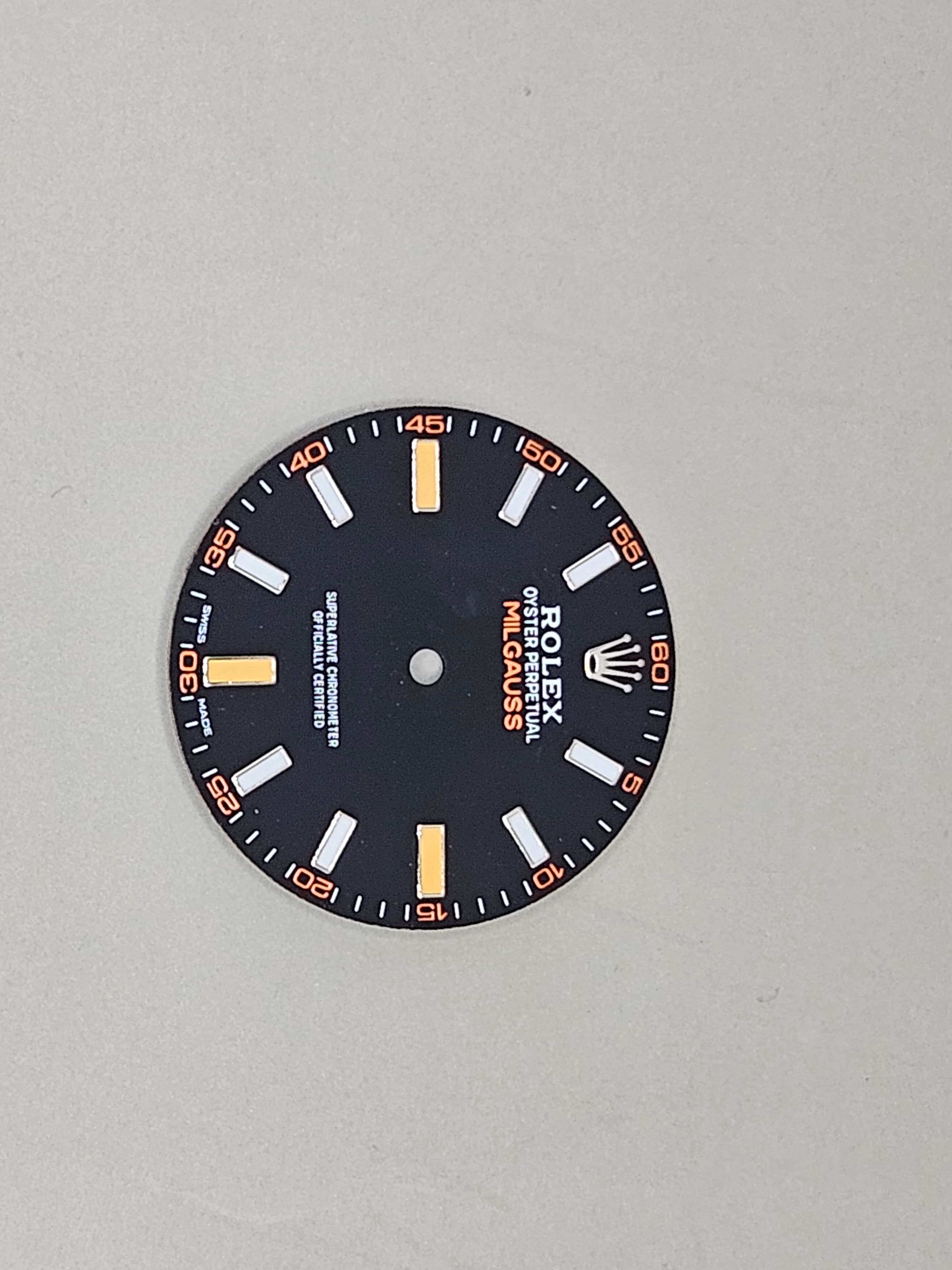 Custom Milgauss Style Watch Dial – Black Mod / Replacement Dial