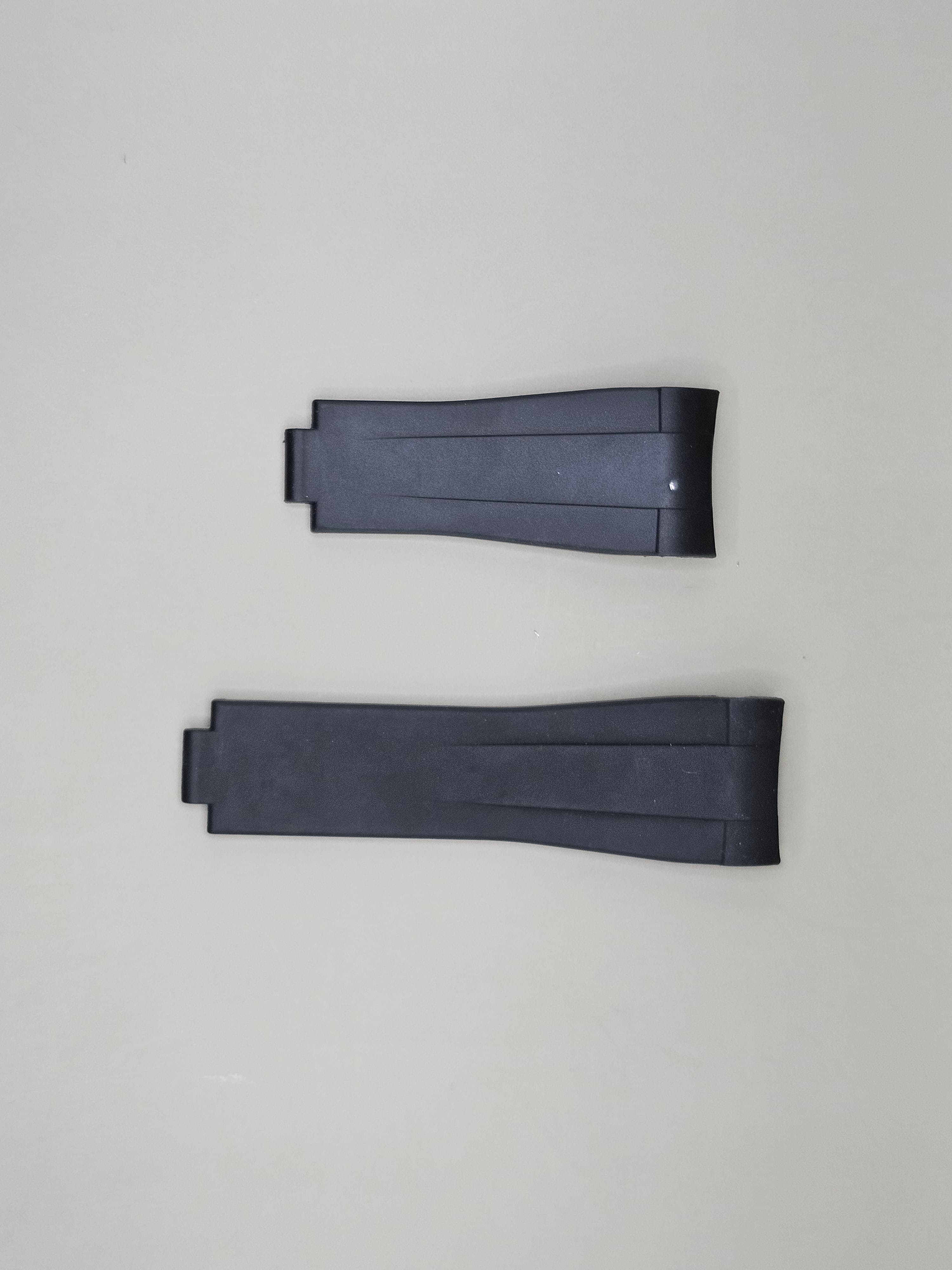 Rubber B Black Rubber Watch Strap Set 20mm – Swiss Made Luxury Replacement Band