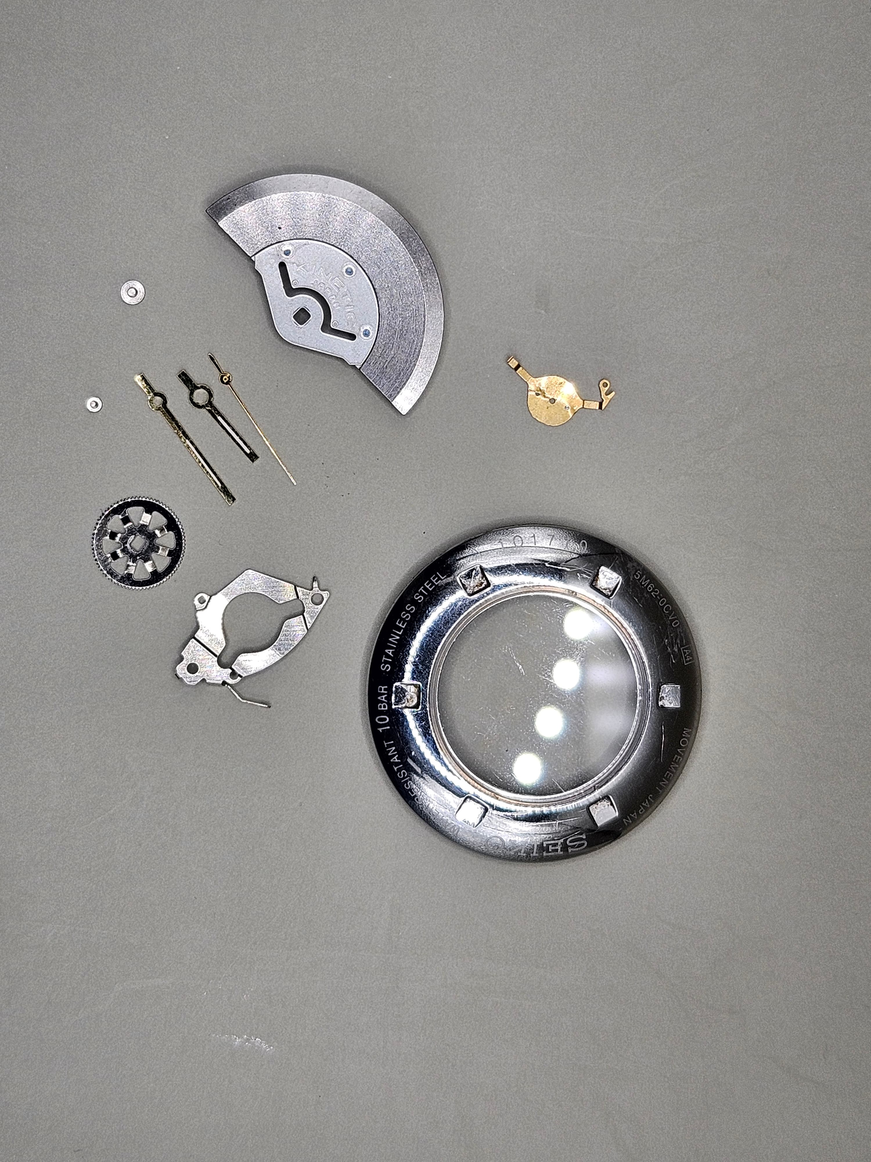 Seiko Automatic Watch Parts Lot – Rotor, Hands, Caseback & Movement Components for Repair / Restoration