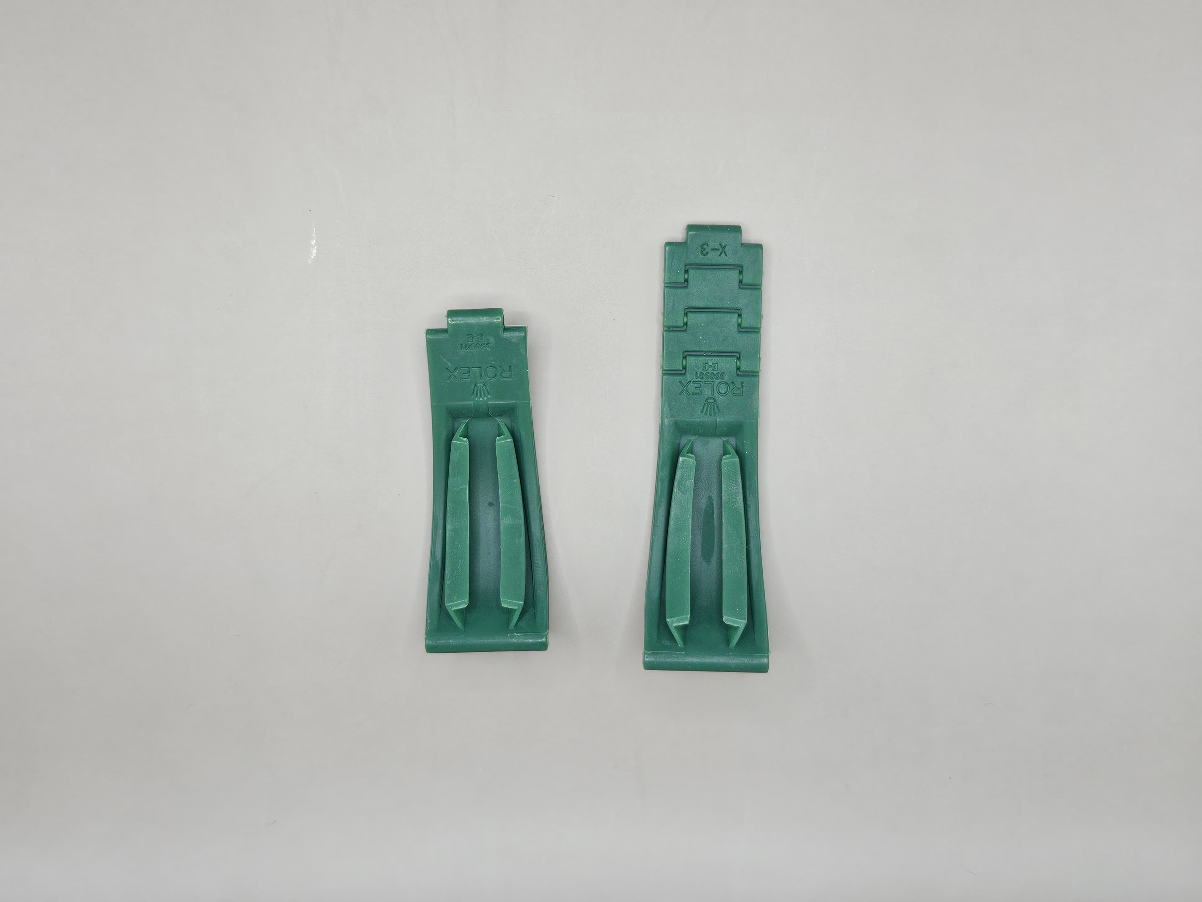 Green Rubber Watch Strap Insert Set for Rolex Oysterflex Style Bracelet – Replacement Cushion Pieces