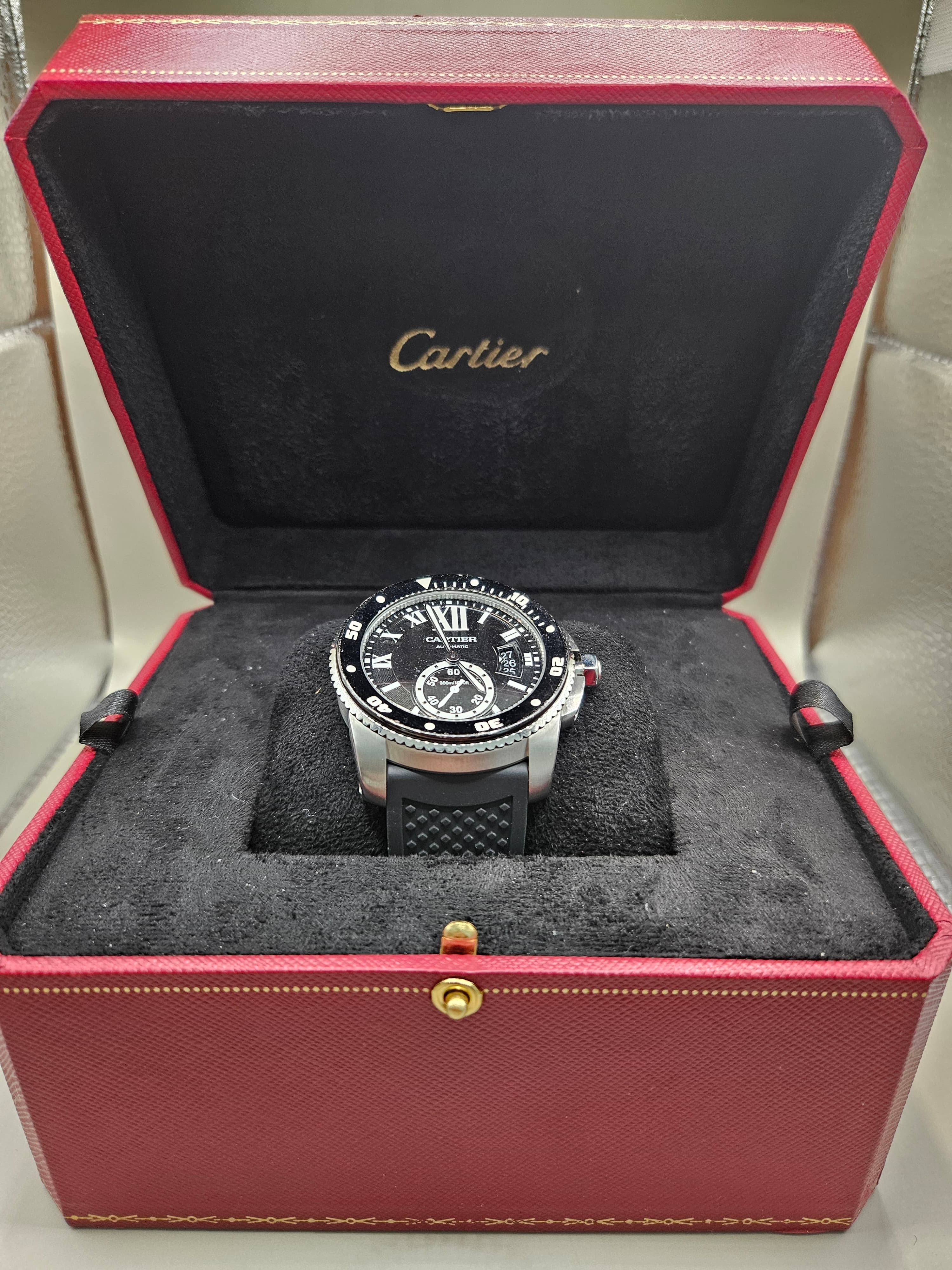 Cartier Calibre de Cartier Diver Automatic Watch 42mm – Stainless Steel Black Dial with Box & Papers